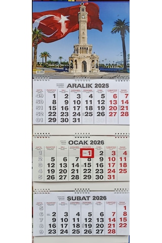 2026 Gemici Takvimi - Denizci Takvimi - Üç Ayı Gösteren Takvim