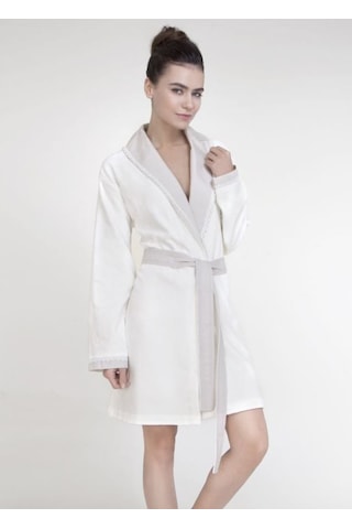 Issimo Home Barbara Fantazi Bayan Bornoz Ekru