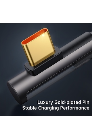 Moly Mcdodo Ca-3401 1.8m Type-c-type-c 90 Derece 100w Hızlı Şarj Şeffaf Veri Kablosu - İphone 15 Serisi Uyumlu