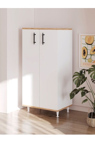 Makbulce Nazlı Çok Amaçlı Dolap Beyaz 130 X 60 Beyaz