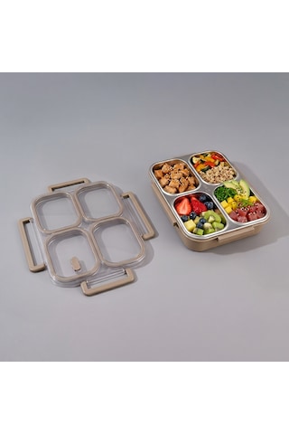 Aryıldız Bento Lunch Box 4 Bölmeli Haki Çok Renkli