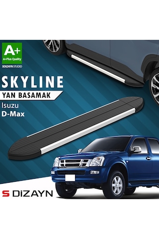 S-dizayn Isuzu D-max Skyline Aluminyum Yan Basamak 203 Cm 2007-2012 A+ Kalite
