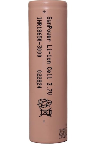 Sunpower Li-ion 18650 3.7v 3000 Mah Şarjlı Pil 5'li