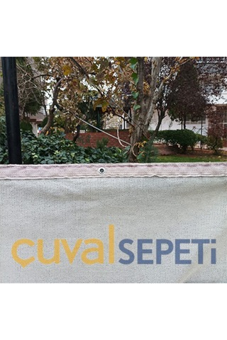 Çuval Sepeti %95 Gölgelik File Krem Renk Kolon + Kuşgözlü