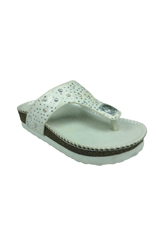 Ortopedikal Cici Bebe Kız Çocuk Parmak Arası Terlik Abiye Taşlı-25 (489372216)