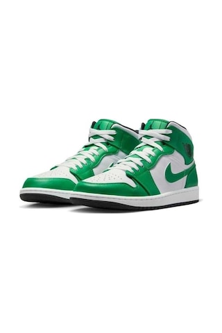 Nike Air Jordan 1 Mid Erkek Sneaker Ayakkabı Yeşil Yeşil
