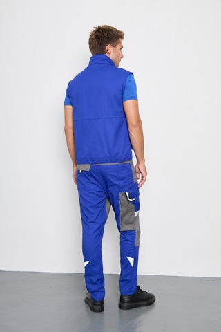 Orange Safety Sax Mavi Harman Karışımı Yelek Pantolon 001