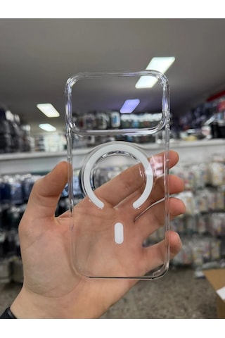 İphone 17 Pro Max İle Uyumlu Magsafe Özellikli Kristal Netlik Sararmaz Pc Clear Case Şeffaf