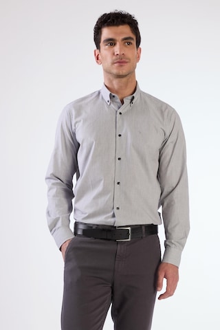 Siyah Çizgili Uzun Kol Regular Fit Erkek Gömlek Siyah