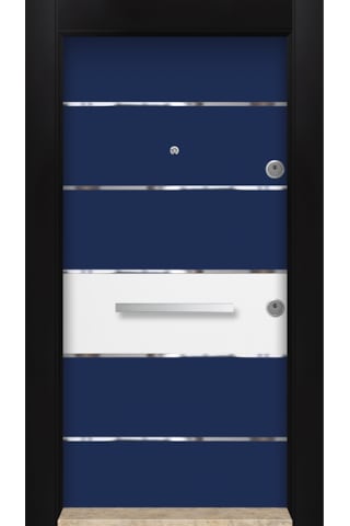 MONO ÇELİK KAPI  MN-6037 SOL MAVİ Dış İklim Kapısı