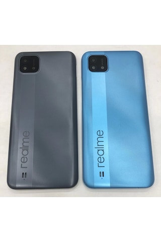 Realme C11 2021 Rmx3231 Kasa Arka Kapak Pil Kapağı - Siyah
