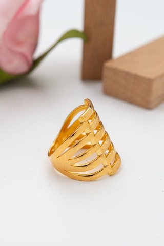 Latif Kuyumculuk  22 Ayar Altın İçi Dolu Altı Sıra Kaburga Yüzük Lkyzk1524