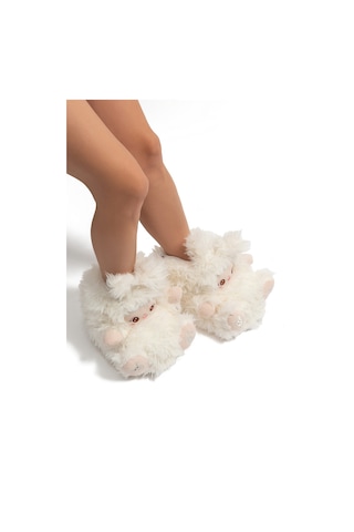 Lingo Kadın Hayvanlı Panduf Bej 36/41 Bej