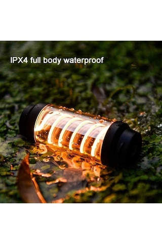 Dancemonkey Şarj Edilebilir Kamp Spiral Fener Su Geçirmez Çadır Lamba 001 Altın