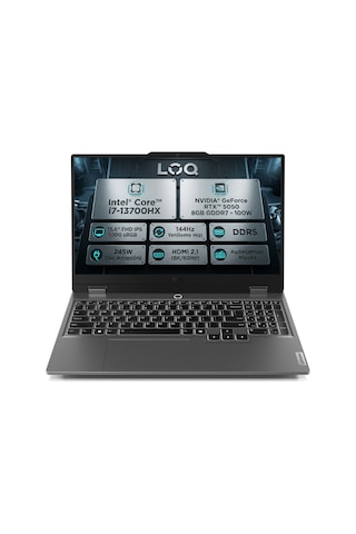 Lenovo LOQ 15IRX10 83JE00WGTR i7-13700HX 16 GB 512 GB SSD 8 GB RTX5050 15.6" Free Dos Dizüstü Bilgisayar