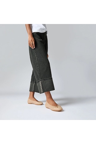 B41 Classic Beige Babet Kadın Hx8-288/a69/b41 Fitflop Delıcato Bow Soft Leather Ballet Flats B41 Classic Beige