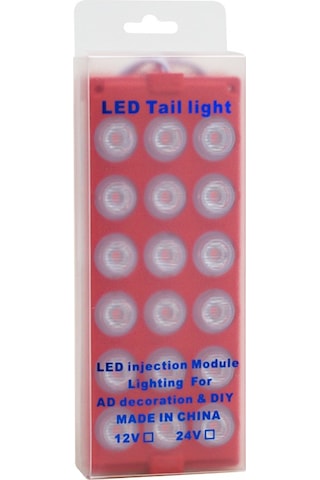 MODUL LED 12V 6W KIRMIZI 18 LEDLİ YANIP SÖNEN 2Lİ PAKET 13960-28