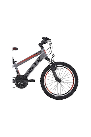 Bisan Cooper Çocuk Bisikleti 30 Cm V Fren 24 Jant 21 Vites Füme Kırmızı Füme - Kırmızı