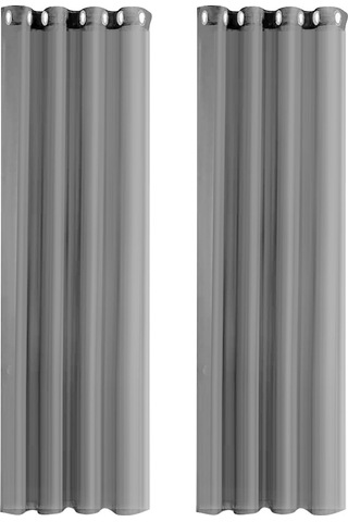 Leezsing Gri Renkli Su Geçirmez Ve Uv Engelleyici Terylene Perde, Delikli Tip, İç Ve Dış Kullanım, 2 Adet, 132cm X 183cm Gri