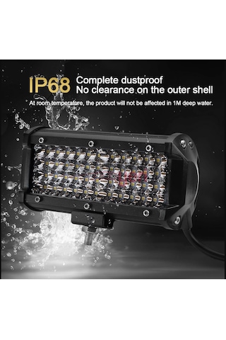 Offroad Sis Çalışma Lambası Turuncu Beyaz Cakar Modlu 24 Led 72w