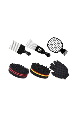 Singree Saç Plait Oluşturucu Aleti Seti: 5 Farklı Taramalı Comb Ağ, Deliksiz, Küçük/ Büyük Delik, K2, K4 + Eldiven Abs Malzeme