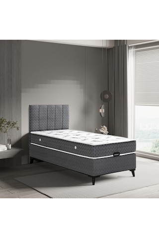 Luna Comfort Tek Kişilik Yatak Baza Başlık Set 3'lü Set Konuma Özel Teslimat 90 x 190 CM