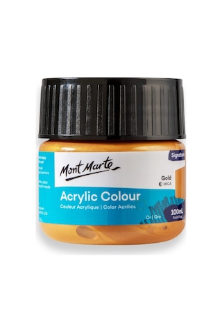 Akrilik Renkli Boya Signature 100ml - Gold Çok Renkli
