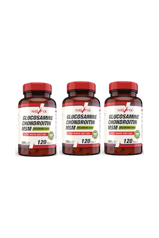 Nevfix Glucosamine Chondroitin Msm 120 Tablet X 3 Kutu 360 Tablet