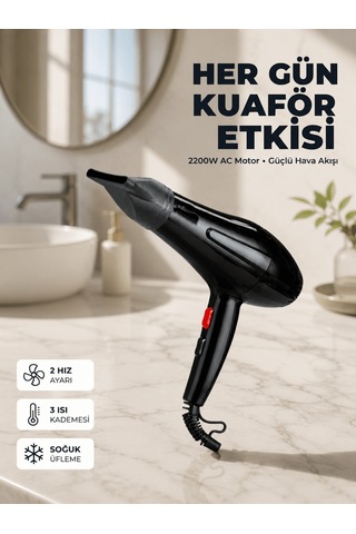 Profesyonel 2200w Saç Kurutma Makinesi Yüksek Performans Aklby-bsva58