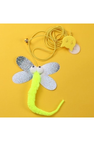 Kelebek Model Elastik Kendinden Yapışkanlı Kedi Oyun Oltası