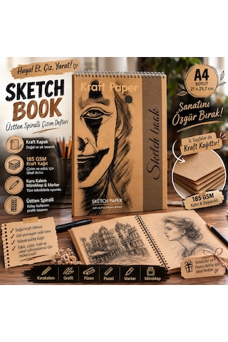 Dreamart Galery Çizim Defteri Sketchbook Kraftbook,eskiz Kraft