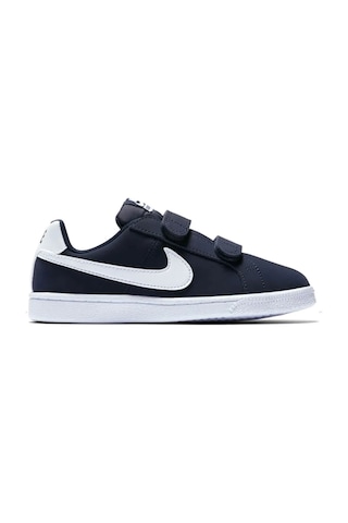Nike Court Royale Leather Sneaker Hakiki Deri Bantlı Çırtlı Unisex Çocuk Spor Ayakkabı Lacivert Lacivert
