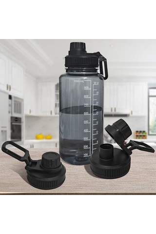 Skycity 2 Adet Değiştirilebilir Geniş Açık Çelik Çemberli Kettle Kapakları - Sızıntısız, Tek Parmaklı, Siyah Uzay Pot Kapakları Siyah