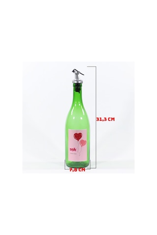 Sevgililer Günü Konseptli Sosluk Yeşil 750 Ml Akıtıcılı Kalp Balonlar Yeşil