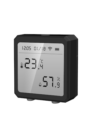 Mufunye Akıllı Wifi Ve Bluetooth Özellikli Dijital Termometre Nem Ölçer - Lcd Ekranlı, Alarm Fonksiyonlu, Alexa Uyumlu