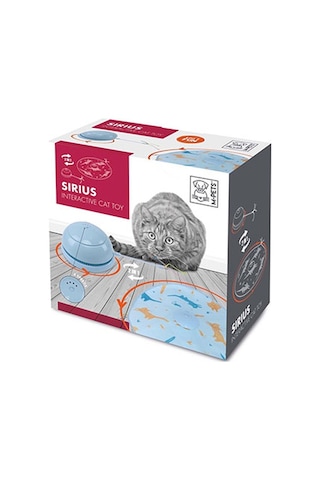 M-pets Sirius İnteraktif Kedi Oyuncağı Mavi 18x18x9,5 Cm 244-50109.01