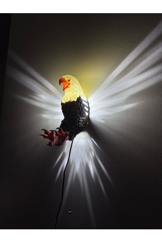 Realistik Kartal Aplik Modeli - Kahverengi - Turuncu Adaptör Kahverengi - Turuncu