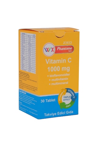 Phantome 1000 Mg Vıtamın C 30 Tb Phantome 1000 Mg Vıtamın C 30 Tb