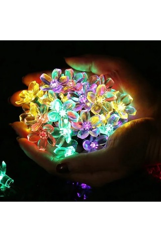 Yunboo Güneş Enerjili Led Işık Zinciri 20 Led'li, Su Geçirmez, 2 Aydınlatma Modu Flaş Ve Sürekli , Dışarıdışı Dekorasyon Için Kamp, Bahçe, Balkon Renk