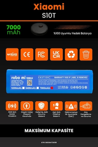 Xiaomi Mi Robot S10T 7000mAh Robot Süpürge  Bataryası