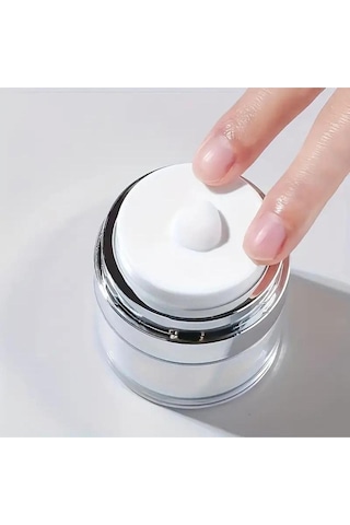Hava Almayan Basınçlı Hava Geçirmeyen Krem Losyon Kavanozu 50 Ml Şeffaf 6 X 6 X 8 Tekli Krem Kavanoz