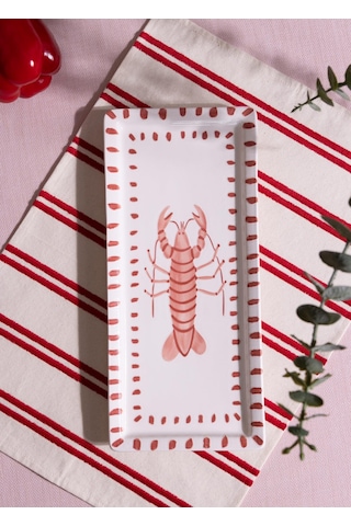 The Mia Italian Summer Dikdörtgen Servis Tabağı 35x16 Cm Çok Renkli