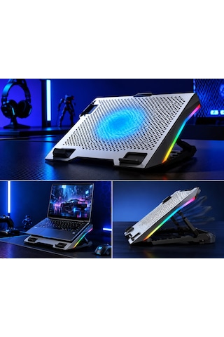 Asus Vivobook S16 Oled Rgb Led Laptop Soğutucu Standı Tek Fanlı, 12-17 İnç Uyumlu