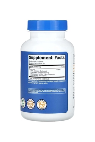 Nutricost Resveratrol 700 Mg 120 Kapsül