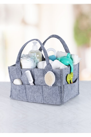 Baby Plus Keçeli Anne Bebek Bakım Çantası Organizer Çok Renkli