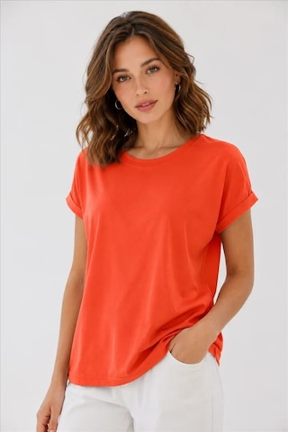Fashion Friends Bisiklet Yaka Kadın Bluz 26y0194k1 Nar Çiçeği
