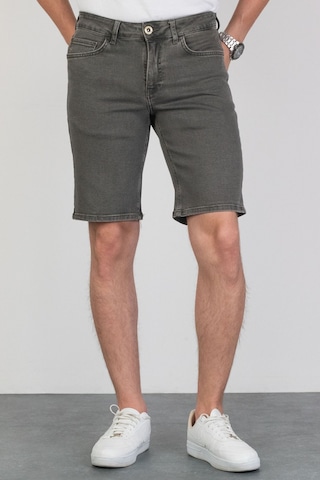 HLT Jeans Erkek Haki Slim Fit Likralı Denim Esnek Jeans Kot Şort 001