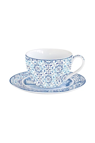 Easy Life Porselen Fincan 280ml & Tabak Çok Renkli
