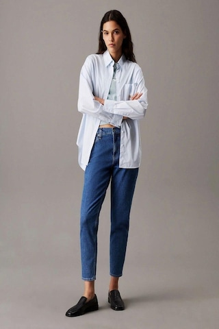 Calvin Klein Kadın Mom Denim Mavi Kot Pantolon-4980 Lacivert