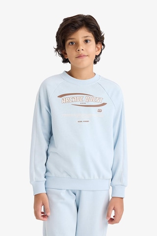Defacto Erkek Çocuk 2li Takım Baskılı Sweatshirt Eşofman Altı G8060a825cwbe177 Mavi-be177